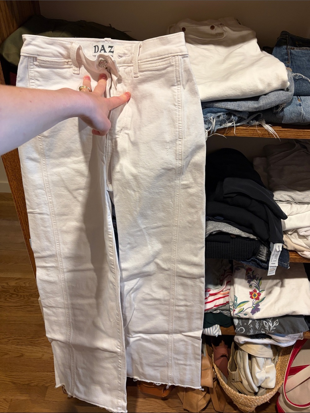 White DAZE jeans.